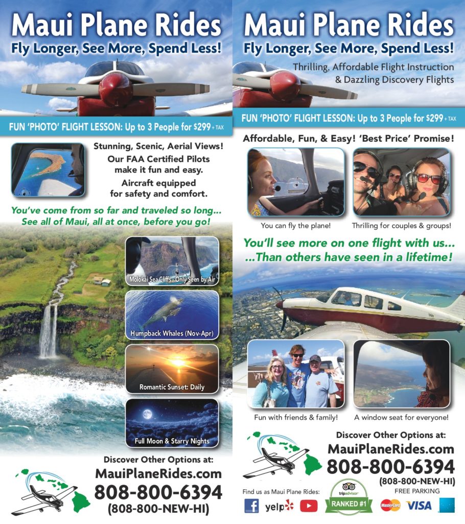 Private Maui Flights Maui Plane Rides Molokai Discovery Flight Plane Ride Fun Things to do Maui Hawaii Hana Lanai Big Island Volcano Lava Honolulu Maui Day Trip